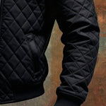 Lainey | Black Puffer Jacket Featuring Leather Shoulder Accents