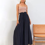Wide Leg Flowy Pants Summer Boho Elastic Waist Drawstring Palazzo Trousers