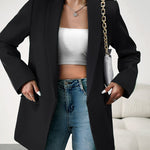 Nadorine Casual Blazers Open Front Long Sleeve Work Office Blazer Jacket