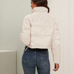 Short Puffer Jacket Stands Up Zipper Outerwear