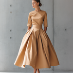 Women's Structured Cotton-Blend Maxi Dress