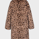 Faux Fur Coat Leopard Print Fluffy Coat
