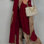 High Waisted Wide Leg Drawstring Elasticity Floral Printed Split-Joint Pants Trousers