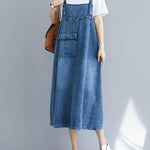 Original Solid Denim Strapless Dress