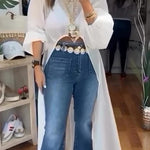 Solid Color Semi-transparent Stand Collar Lantern Sleeve High-low Long Top