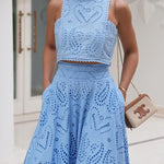Paris Dreaming Embroidered Lace Crop Tank Top