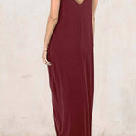 SOLID COLOR POCKET SLING VEST DRESS