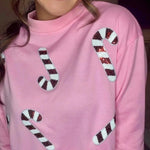 Christmas Sequin Casual Round Neck Long Sleeve Sweatshirt