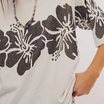 Floral Print Loose Round Neck Short Sleeve T-shirt
