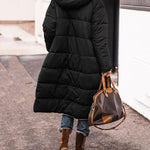 Reversible Sherpa Fleece Long Puffer Coats with Hood Outerwear