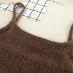 Nadorine Brown Long-sleeved Trousers Three-piece Pajamas Set