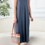 Sira Crew Neck Sleeveless Loose Comfort Solid Dress