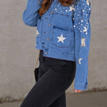 Bead Detail Denim Jacket