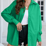 Nadorine Long Sleeve Blouse Button Up Oversized Shirt for Women Casual Loose Business Casual 2026 | Under