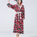 Witcher Pajamas Flannel Hooded Hat Connecting Color Robes