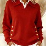 Vynette | V Neck Sweater with Collar