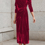 Celebrities Elegant Solid Strap Design V Neck Princess Dresses