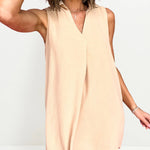 Sleeveless Collared Crepe Dress