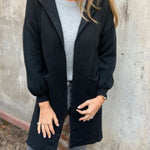 Solid Color Casual Woolen Pocket Hooded Jacket