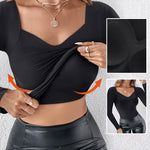 ChicMe ContourX V Neck Shapewear Seamless Tank High Strechy Long Sleeve Slim Fit Tops