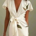 Brooke Johnston | Wrap-Front Floral Midi Dress For Women