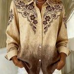 Tucson™ | Vintage Western Floral Button Blouse