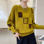 Avery | Geometric Patch Knit Sweater