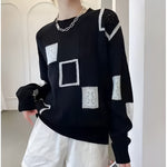 Avery | Geometric Patch Knit Sweater