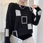Avery | Geometric Patch Knit Sweater