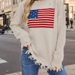Round Neck Flag Fashion Sweater