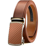 KZZ Mens Belt Leather Ratchet Easy Release Belt Dress and Casual Adjustable Belts