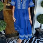 Women's V-Neck Boho Maxi Dress