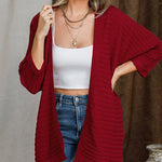 Open Front Oversized Long Sleeve Cardigans Outwear Solid Chunky Knit Sweaters Jackets