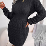 Nadorine Women's Casual Twist Woven Sweater Dress