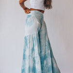 Tie-dye Printed Waisted Flared Track Pants