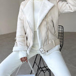 Premium Suede Fabric Jacket with Belt