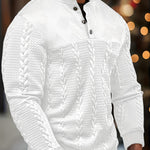 Callum | Textured Stand-Collar Henley