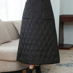 Vintage Loose Elasticity High-Waisted A-Line Padded Skirt Bottom