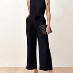 Pockets Tie Jumpsuit