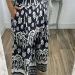 Printed Loose Wide-leg Casual Trousers