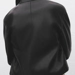 Faux-leather jacket with pockets
