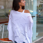 Plus Size Loose Hollow Knitwear Sweater