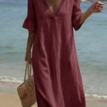 ELARA | Breezy Maxi Dress Flattering Comfort Seaside Style