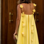 Chic floral suspender loose mini dress