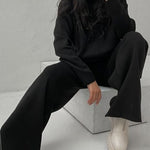 Long Sleeve Loose Casual Mid-Turtleneck Sweater