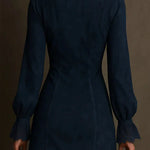 Viviana | Aurora Suede Mini Dress with Lace