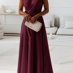 Tie Waist Wrap Maxi Dress