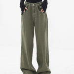 Plus Size Jeans High Waist Wide Leg Pants