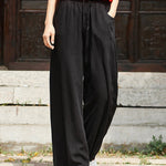 Wide Leg Pants Casual Drawstring Lounge Palazzo Loose Trousers