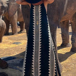 Take A Trip Ethnic Print Backless A-line Maxi Dress